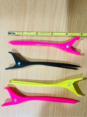 Colortrak Pro Salon Hair Sectioning Clips — Pink, Black & Yellow